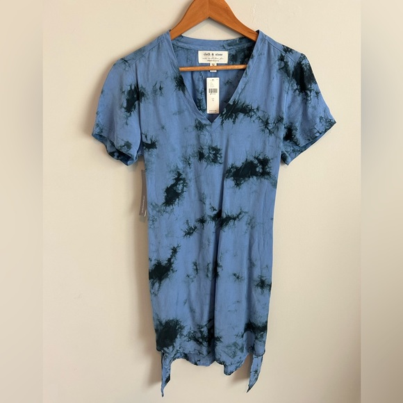 Anthropologie | Cloth & Stone Liv Tie-Front Mini Dress NWT Small - Picture 2 of 10